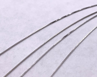 925 Sterling Silver Box Chain, Catena in argento puro