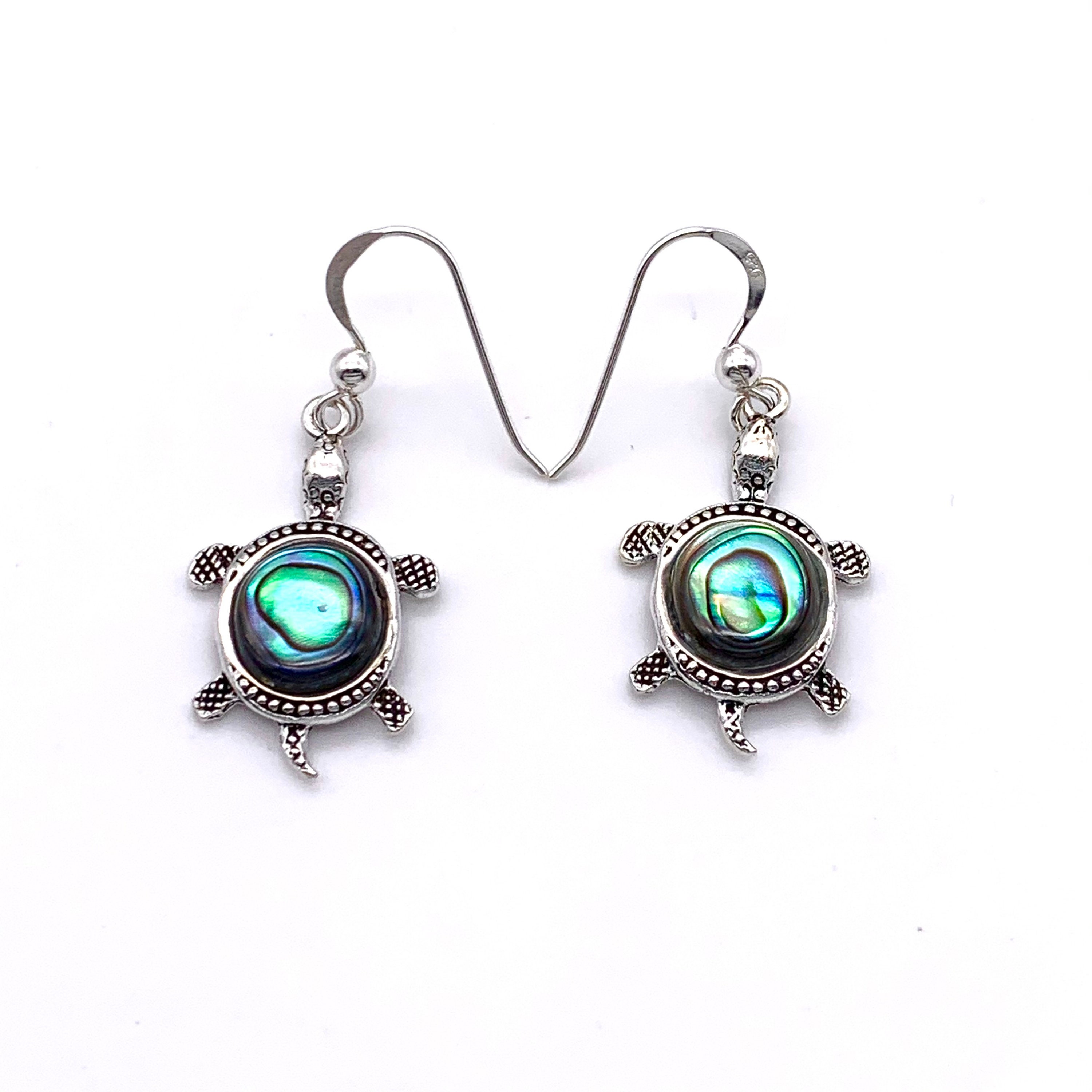 Silver Crab Earrings, Silver Crab Hook Earrings With Mother of Pearl or  Abalone Shell 
