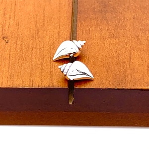 Silver Puka Shell Earrings, 925 Sterling Silver Puka Shell Stud Earrings, Silver Shell Earrings