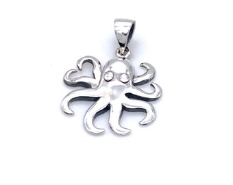 Silver Octopus Pendant, comes with a FREE chain