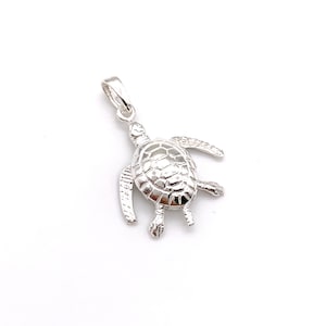 Silver Turtle Pendant, 925 Silver Sea Turtle Pendant comes with a FREE chain