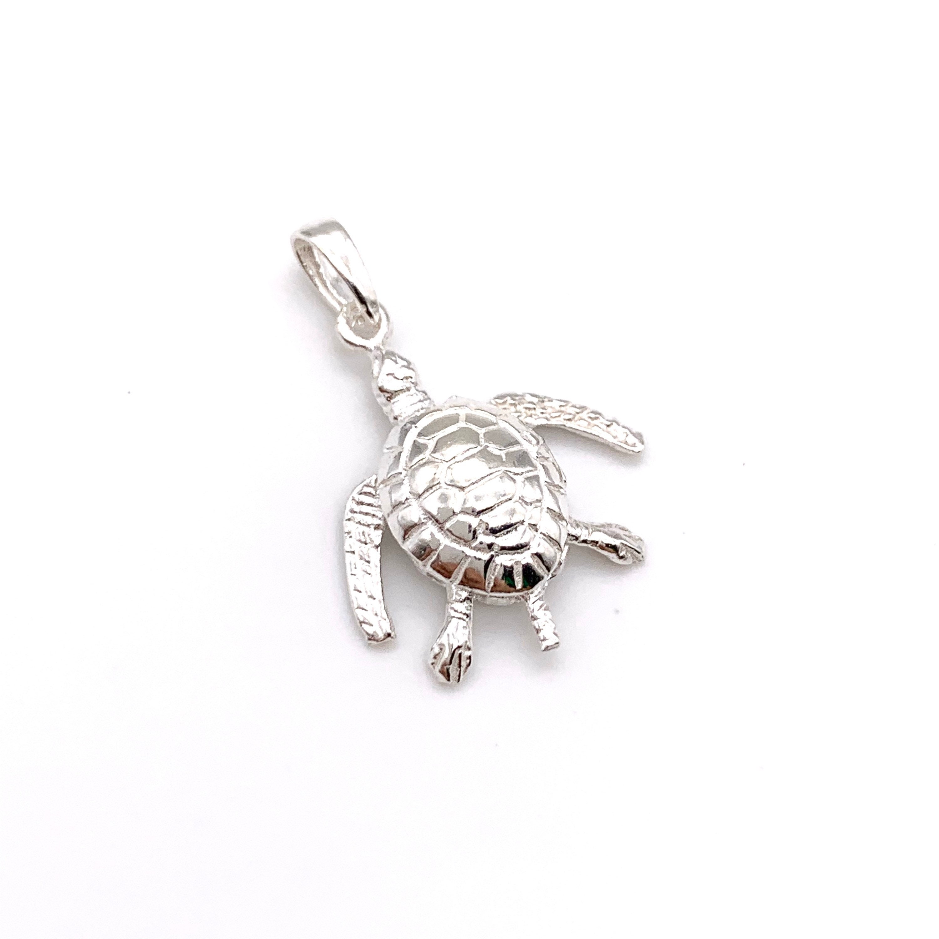 Colgante De Tortuga Marina De Plata De Ley, Sello De Plata 925 (15 X 22 Mm) - España