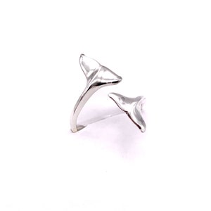 925 Silver Double Whale Tail Ring