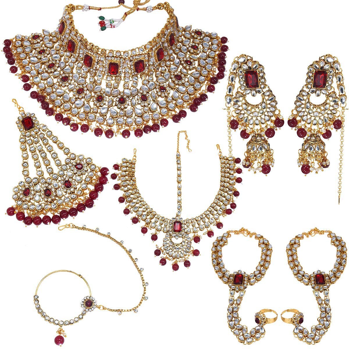 Indian Jewellery Bollywood Wedding Bridal Jodha Akbar Kundan Necklace ...