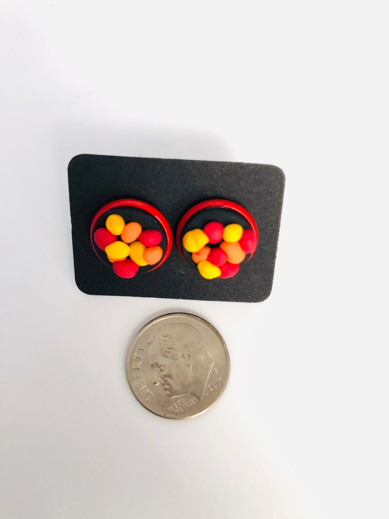 Gumball stud earrings