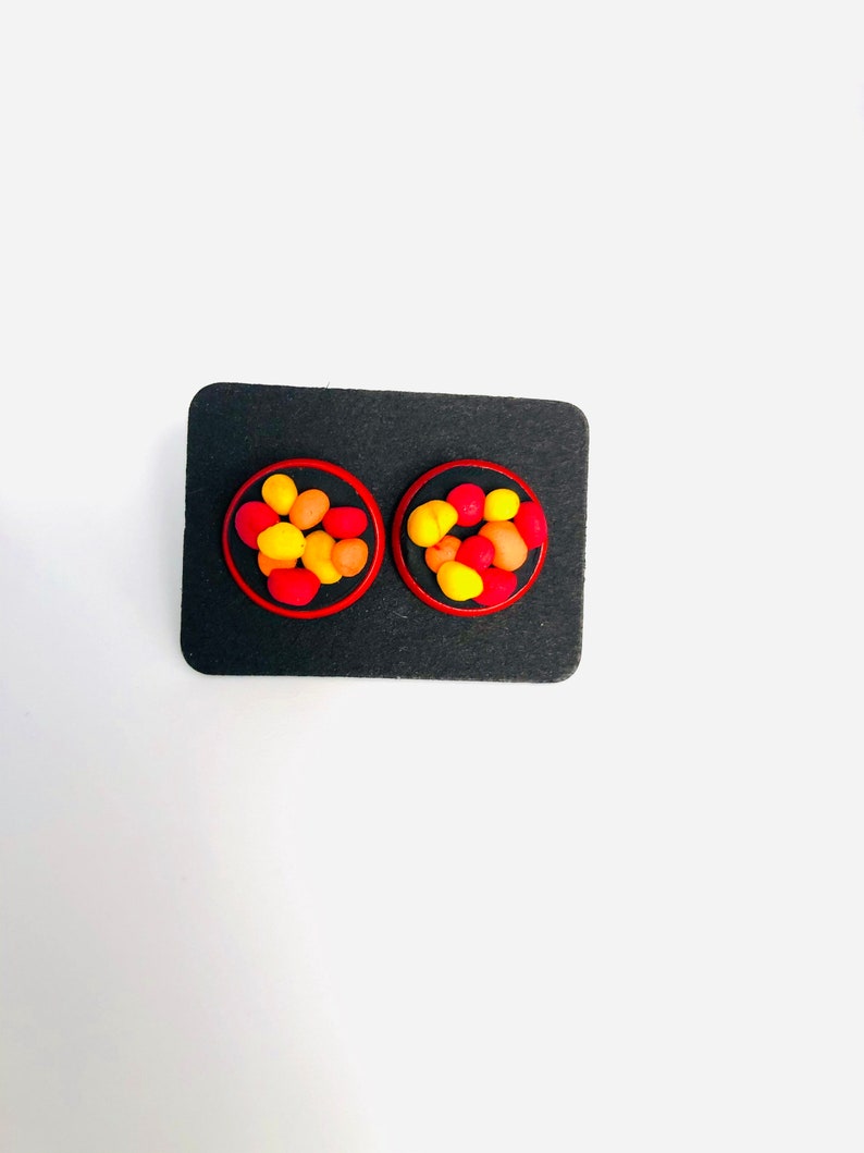 Gumball stud earrings