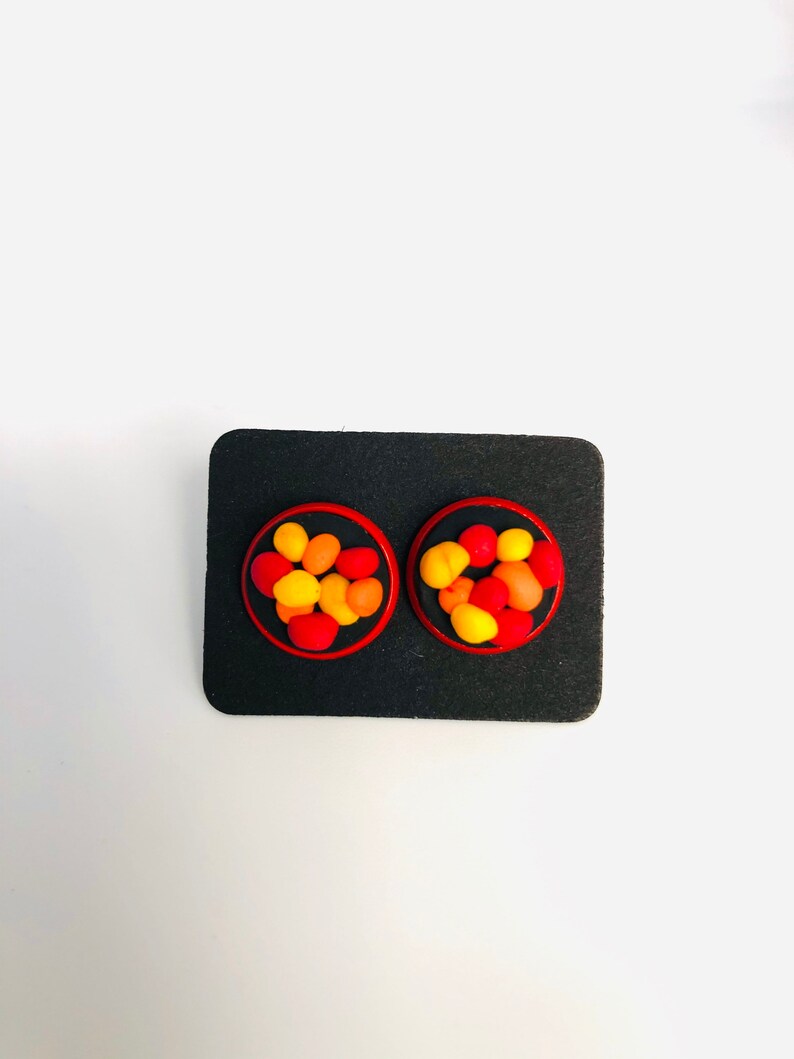 Gumball stud earrings