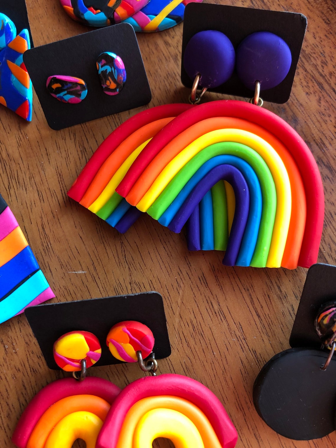Polymer clay rainbows | Etsy
