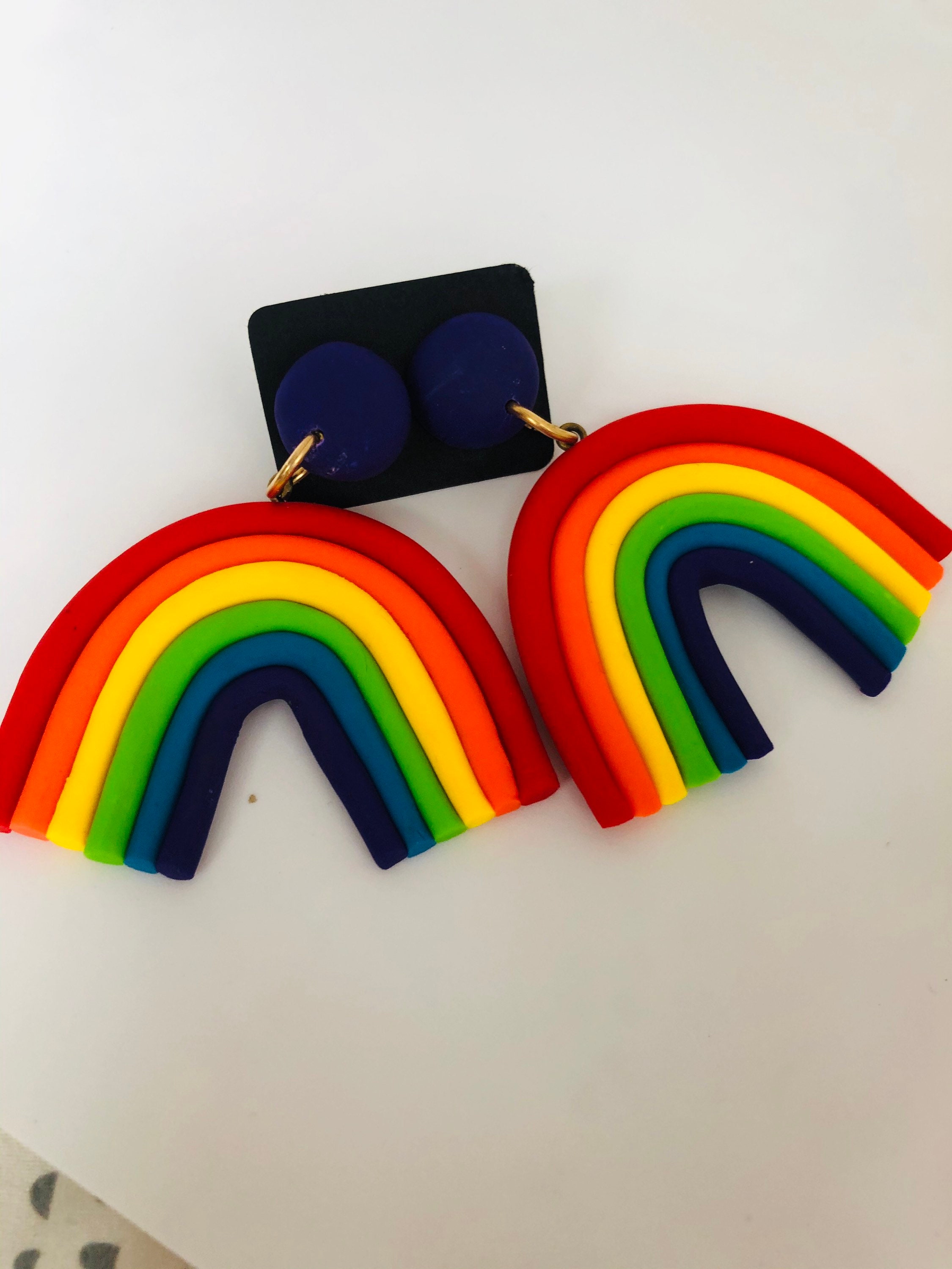 Polymer clay rainbows | Etsy