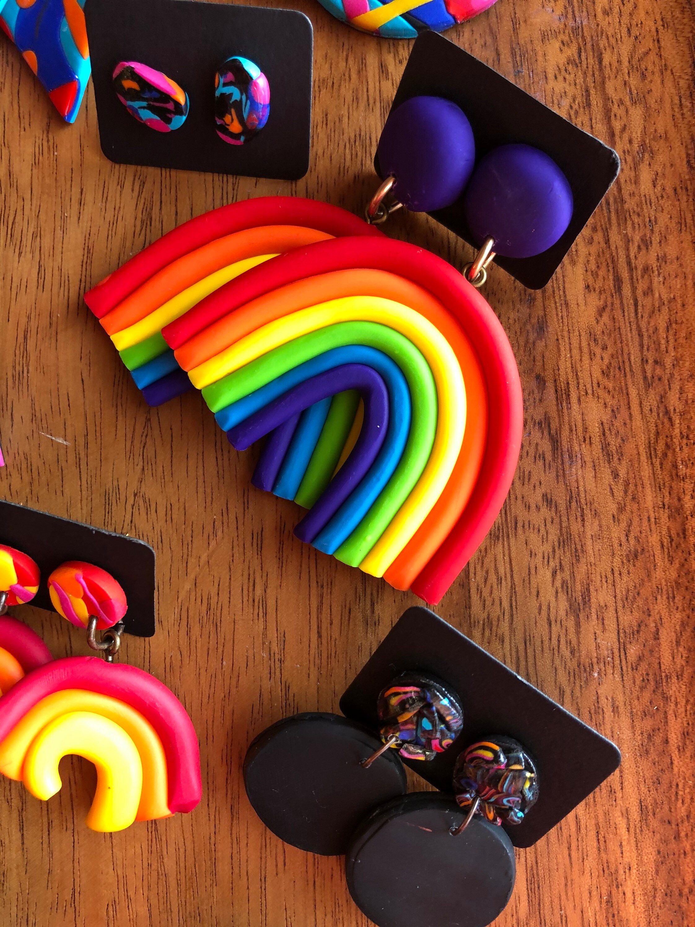 Polymer clay rainbows | Etsy