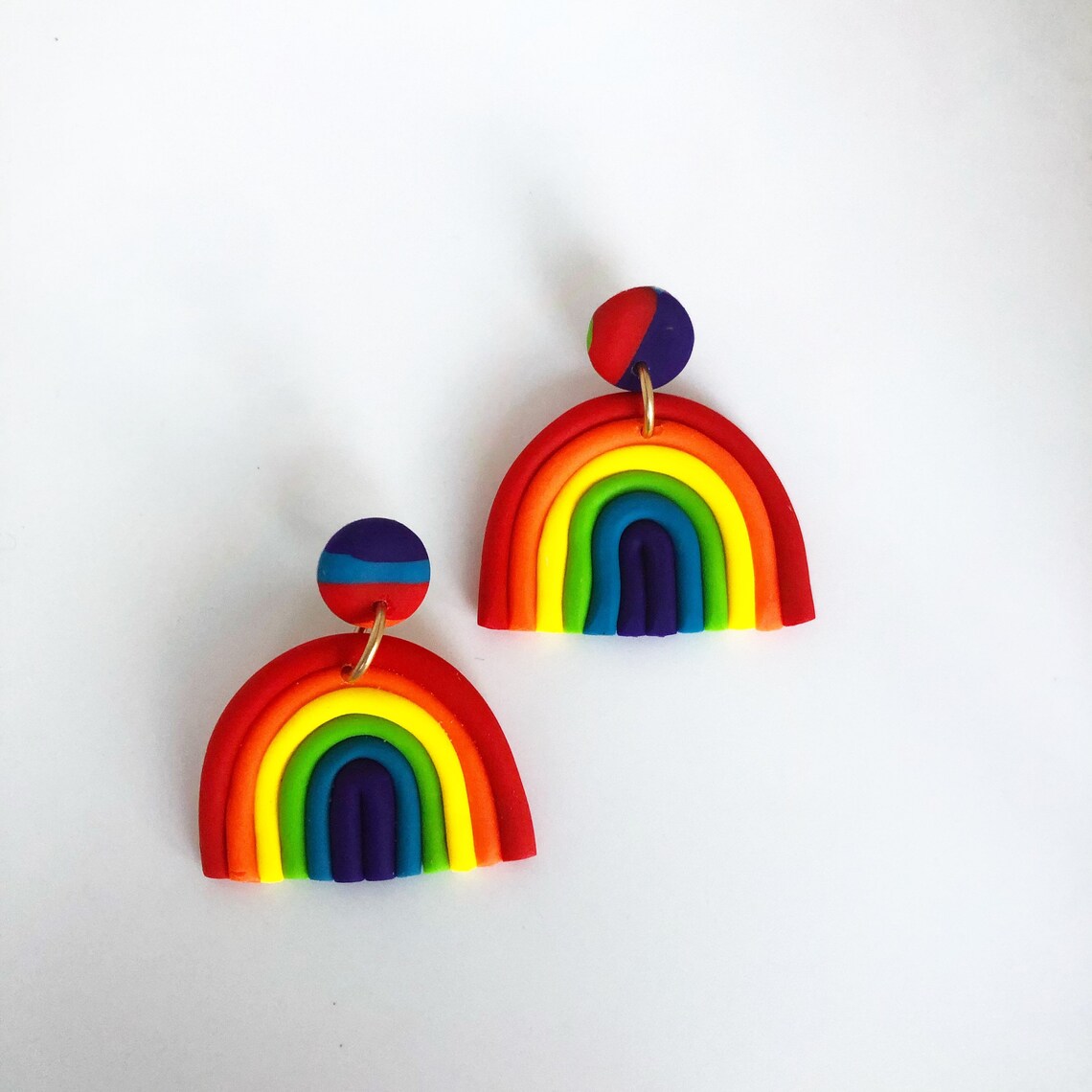 Polymer clay rainbows | Etsy