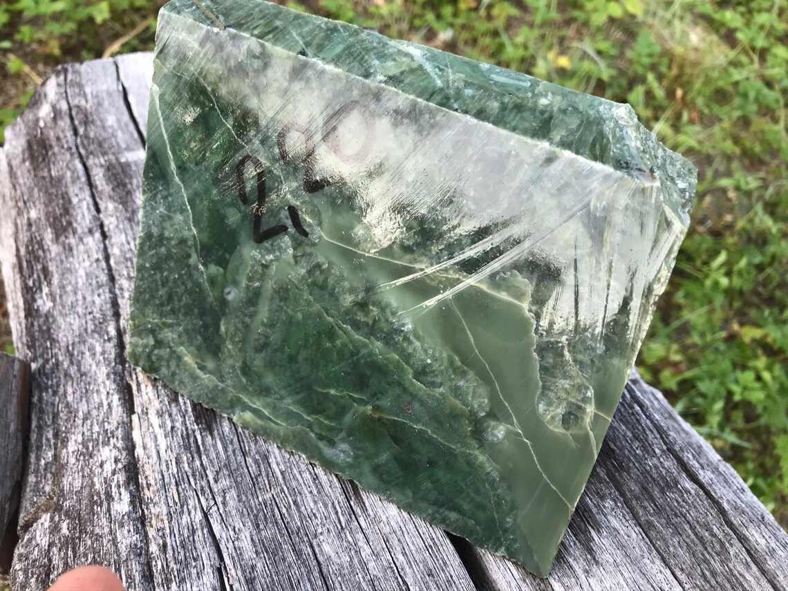 Raw jade jade rough bar jade rare crystals specimen | Etsy
