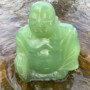 Nephrit Jade Buddha Edelstein | Nephrit Jade | Buddha Schnitzereien | Guter Charm Stein | Seltener Stein | Handgeschnitzt
