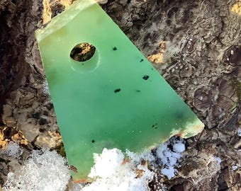 Siberian nephrite pendant - Jade pendant - jade stone carving - jade necklaces - jade jewelry - stone art - natural stone