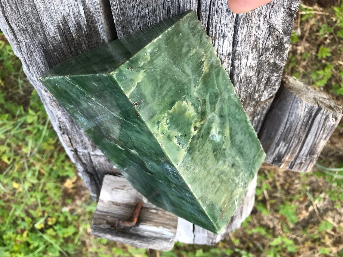 Raw jade jade rough bar jade rare crystals specimen Etsy