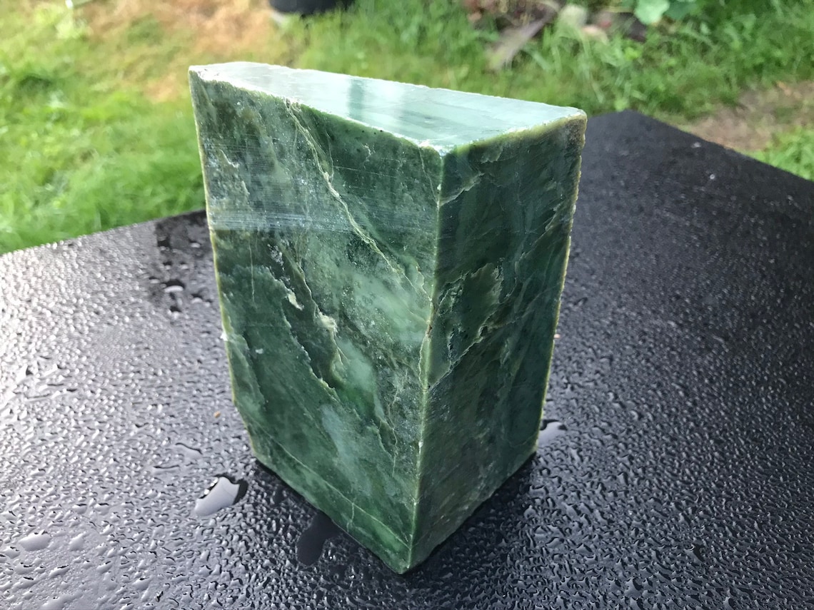 Raw jade jade rough bar jade rare crystals specimen | Etsy