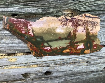 Heliotrope Jasper Freeform(#29) Unique Natural Stone for Healing, Decoration, and Collection