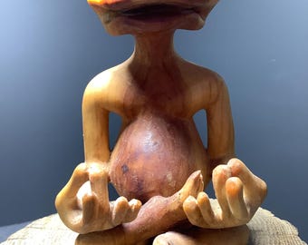 Handcrafted Wooden Frog by Skilled Artisan – A Daily Mood Booster!