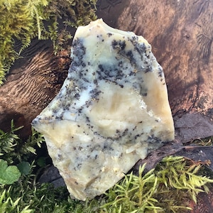 Natural Dendritic Opal /Rough Gemstone/Dendritic Opal/ Raw Slice /Dendritic Opal Slab/Healing Dendritic Opal Specimen,Dendritic Opal Crystal