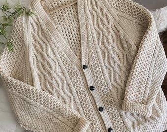 Vintage Fisherman Cable Knit Handknit Sweater