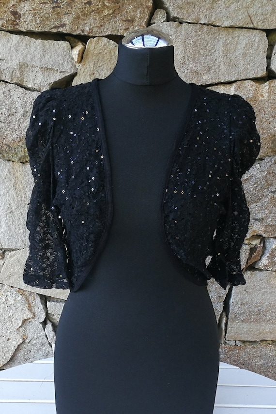 Black sequin cheap bolero shrug