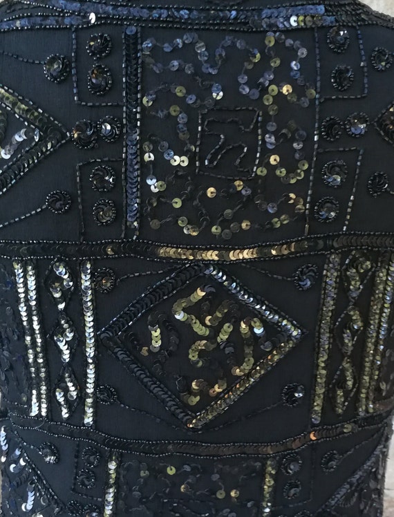 Black Sequin Waistcoat, Sequin Vest, Sleeveless S… - image 7