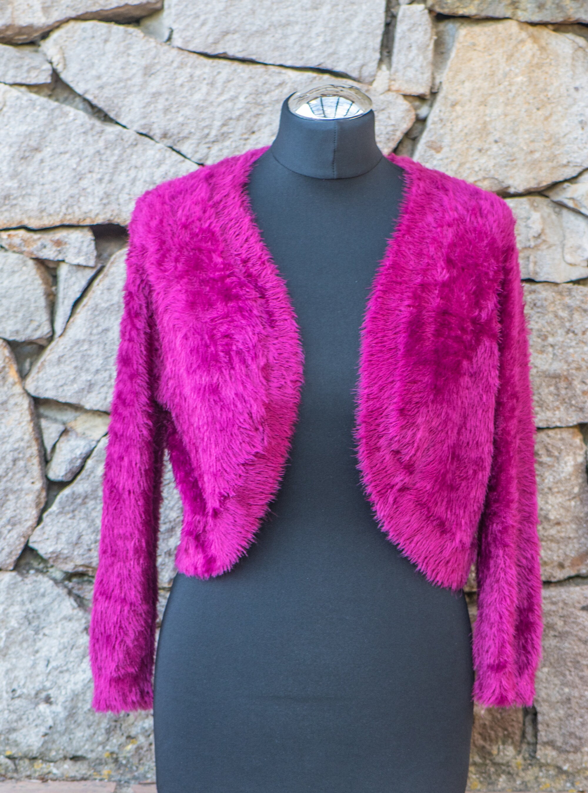 Pink shop fluffy shrug