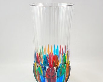 Adagio Clarity Highball Iced Tea Venetian Glass - Handmade in Italy, Colorful Murano Glass