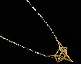 Dainty Gold Ella Fox Pendant Necklace - Sabrina