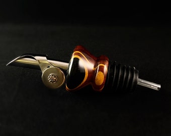 Wooden Bottle Pourer for Drinks, Wine, Olive Oil, Vinegar - Gift for Wine Lovers, Cooks, Chefs