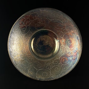 Handmade Cade Plate, Raku Art Pottery, Decorative Pottery