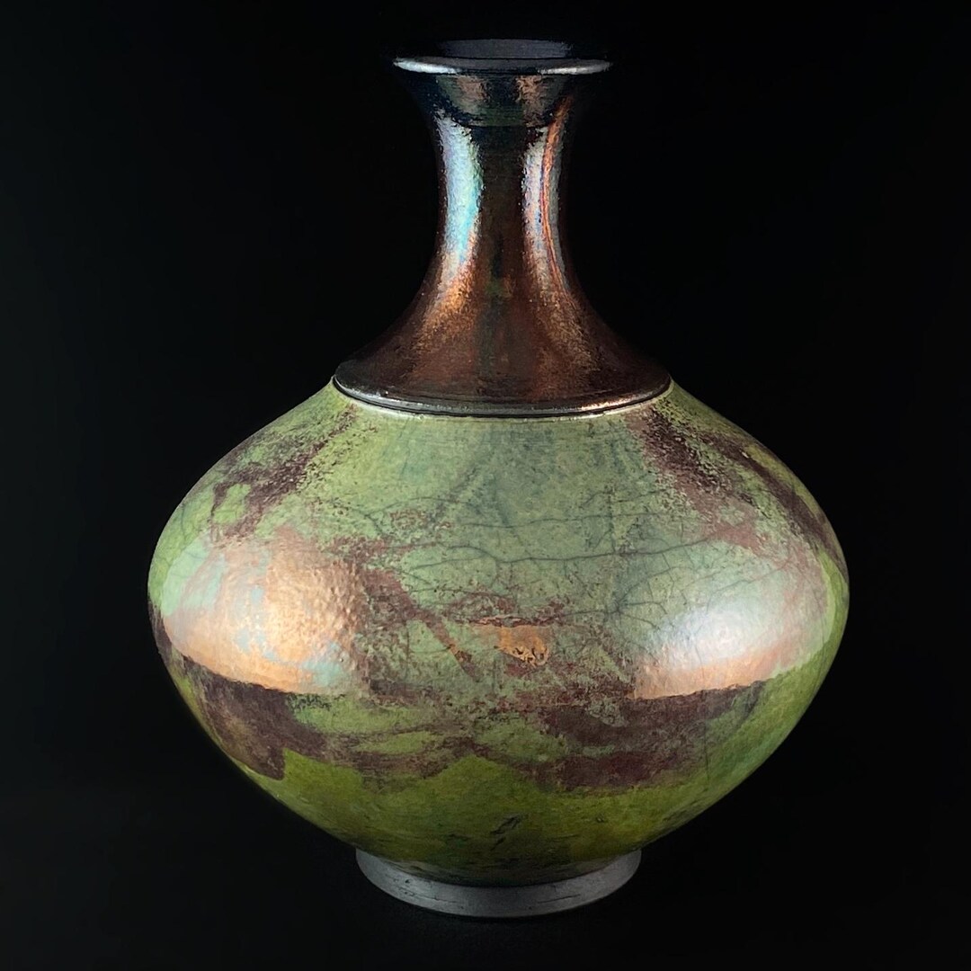 Handmade Mila Vase, Raku Art Pottery, Decorative Pottery - Etsy