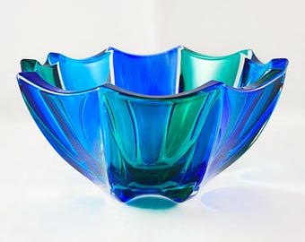 Venetian Glass Calypso SD Votive Holder - Handmade in Italy, Colorful Murano Glass