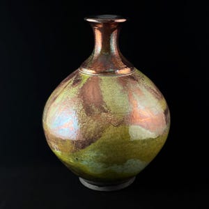 Handmade Juliet Vase, Raku Art Pottery, Decorative Pottery