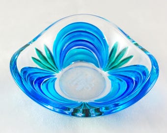 Venetian Glass Aurea Votive Holder/Dish - Handmade in Italy, Colorful Murano Glass