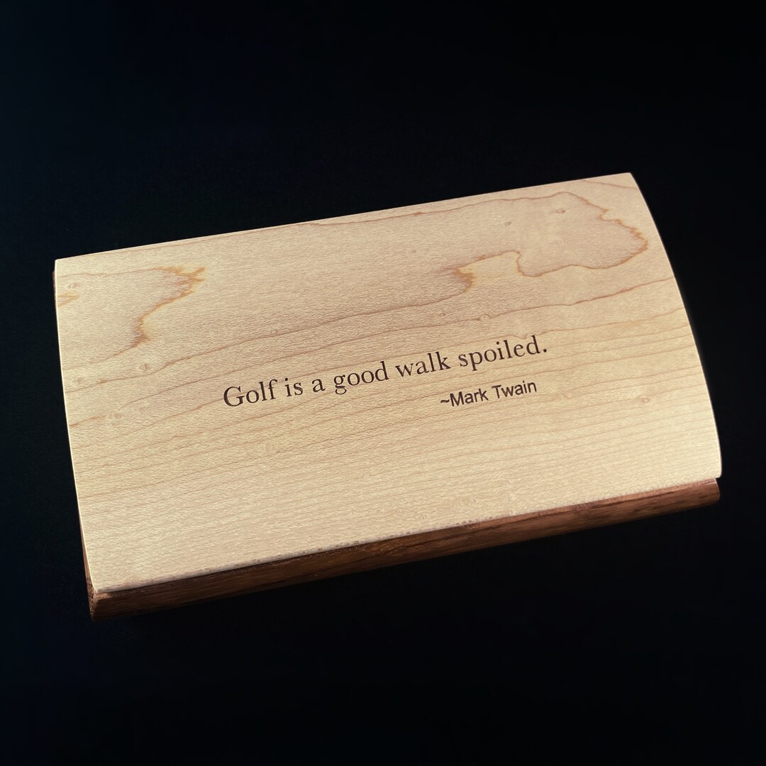 Golf is A Good Walk Spoiled Quote Box, Handmade Wooden
