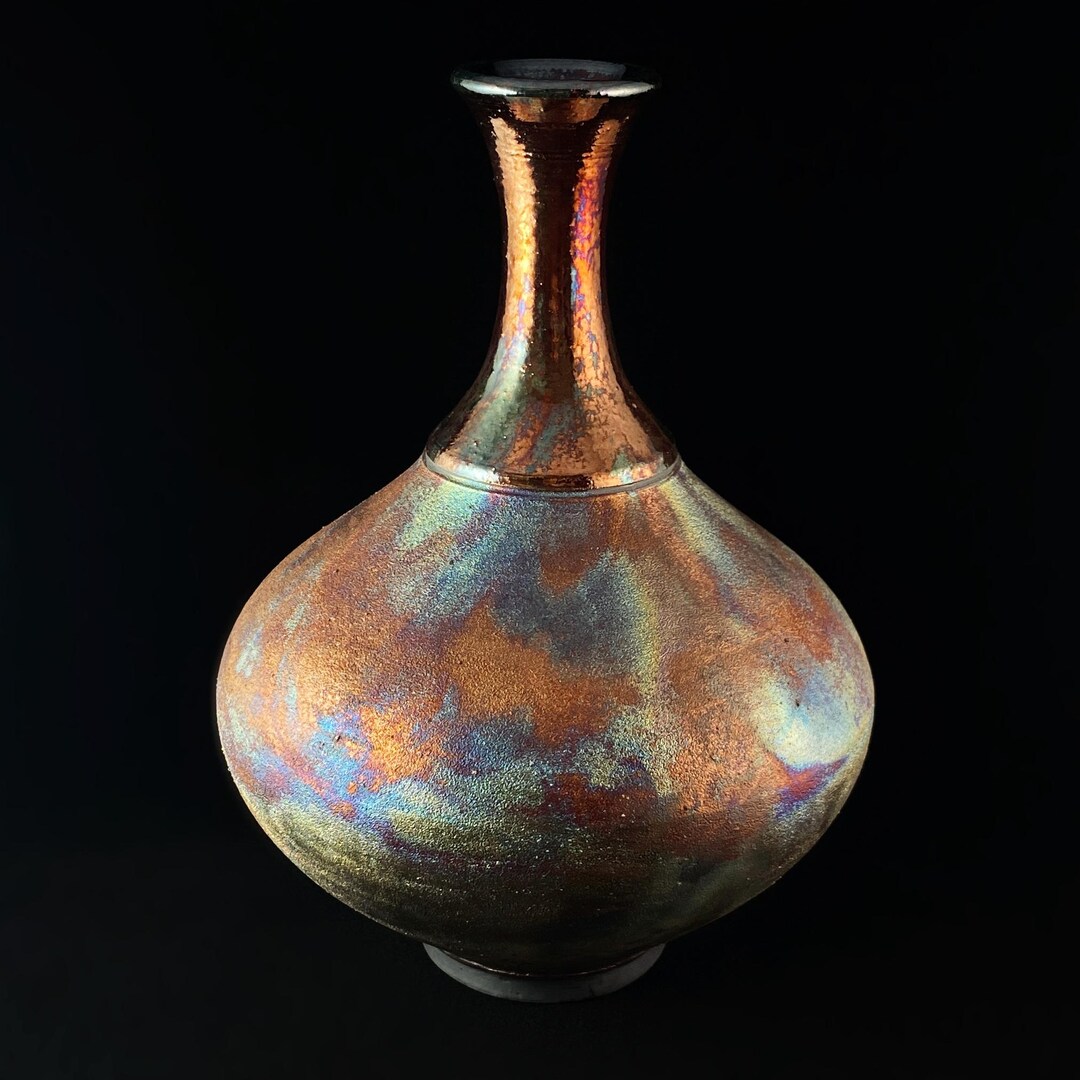 Handmade Ebony Vase, Raku Art Pottery, Decorative Pottery - Etsy