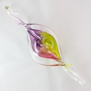 Hand Blown Glass Spiral Ornament - Bloom