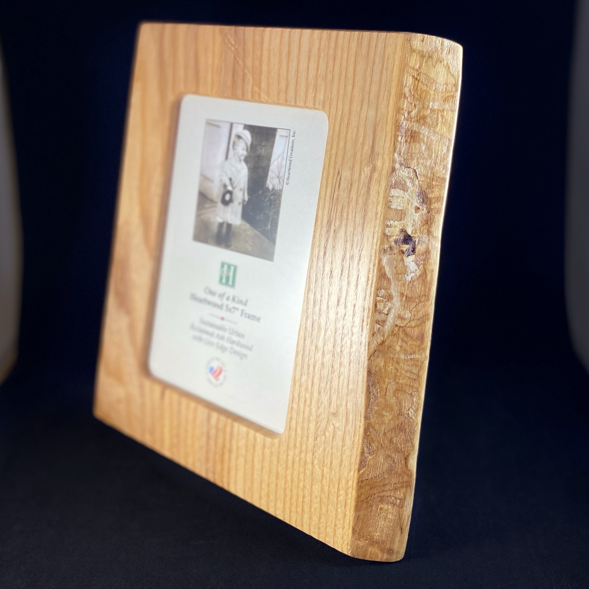 Handmade Wooden 5x7 Picture Frame, Made in USA, Sustainable Materials
