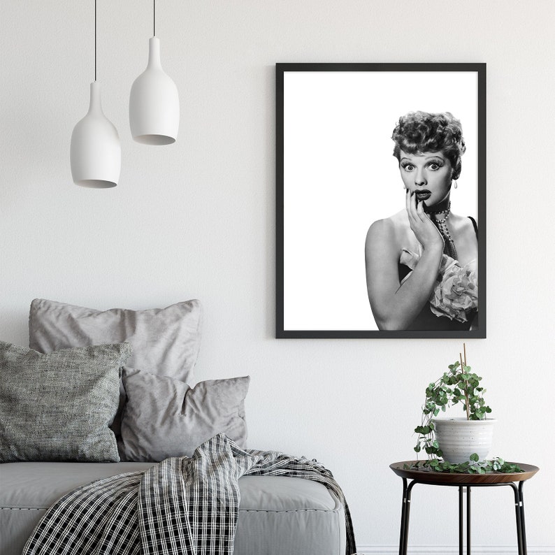 I Love Lucy Print Art I Love Lucy Poster Lucille Ball Wall Art Old Hollywood Decor I Love Lucy Gift Retro Movie Poster Classic Movies Print
