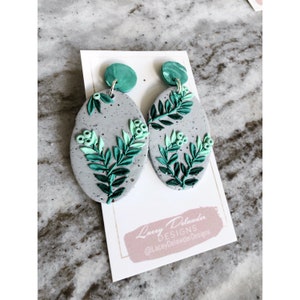 Handmade Polymer Clay Earrings // Bohemian Ombré // Floral