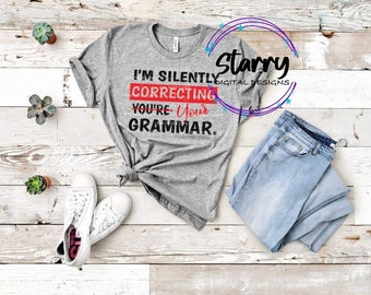 Silently Correcting Your Grammer, SVG, Studio 3 files, Digital Download PNG