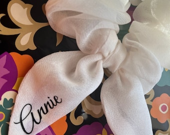Bridal hair scrunchies, Name scrunchies, CUSTOM Scrunchies ,