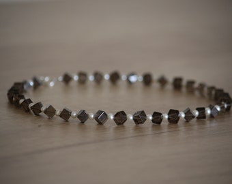 Smokey Quartz & Freshwater Pearls Necklace