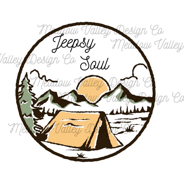 Jeepsy Soul SVG File, Cut File, Digital Image, Jeep svg, Instant Download, Sublimation