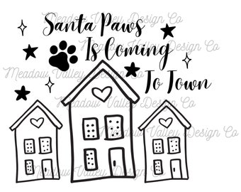 Santa Paws SVG File, Cut File, Digital Image, Funny SVG, Instant Download, Sublimation, Christmas SVG, Dog Christmas svg, Ornament svg