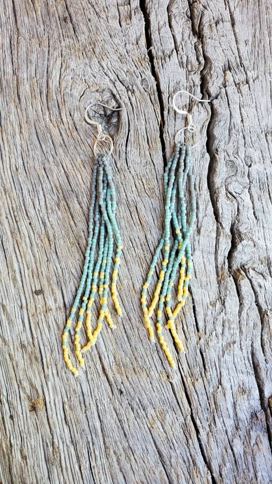 Long Beaded Tassel Earrings Beaded Earrings Seed Bead - Etsy