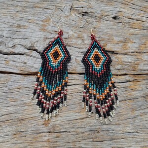 Ready to Ship! Western Earrings, Native Earrings, Dangle Earrings, Fringe Earrings