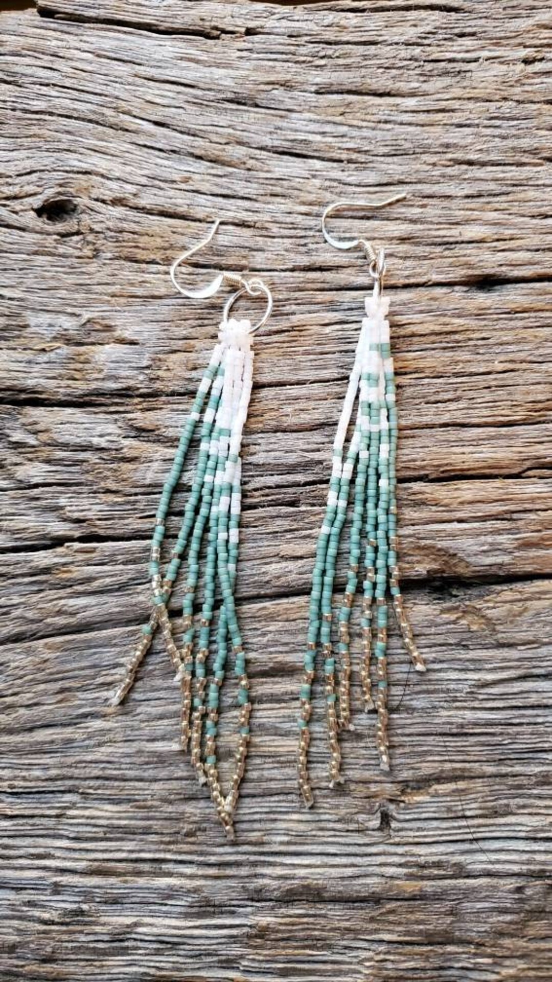 Long Beaded Tassel Earrings, Beaded Earrings, Seed Bead Earrings ...
