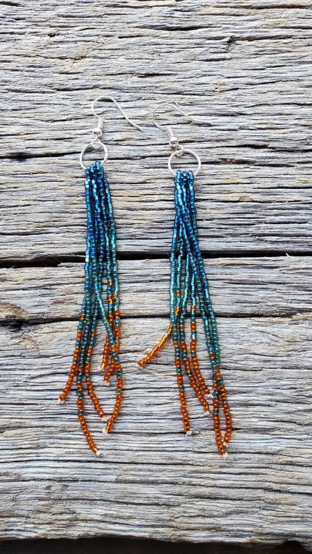 Long Beaded Tassel Earrings, Beaded Earrings, Seed Bead Earrings ...